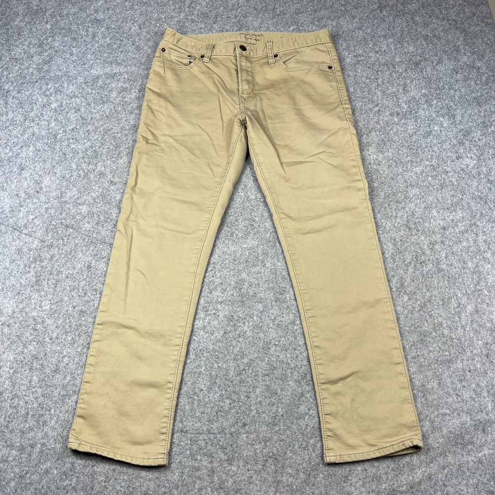 Banana Republic Travel Jeans Skinny Mens Size 31X30 Slim Fit Low Rise Beige